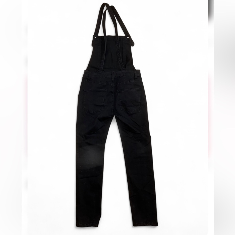 Free People Black Slim Denim Overalls - Picture 2 of 5